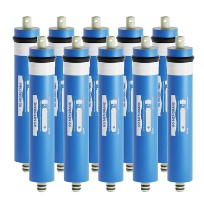 10 Pack 50 GPD Membrane Reverse Osmosis Max Water Filter Universal RO System - Image 1 of 4