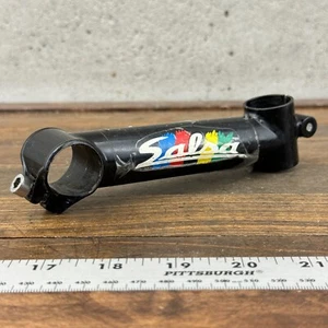 Vintage Salsa 25.4 mm Stem 1" Threadless 140 mm Reach Black 1990s Steel - Picture 1 of 11