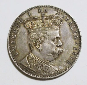 *UMBERTO I COLONIA ERITREA 2 LIRE 1890 MIGLIORE DI SPL SIGIL. NUMISMATICA ELITE - Picture 1 of 2