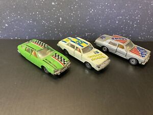 Lot of  Three Vintage Yatming Diecast Toy Cars Toyota Crown Volvo 244 Citronen