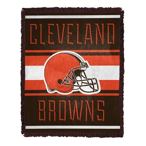 Northwest NFL Cleveland Browns Nose Tackle Woven Jacquard Throw Blanket - Bild 1 von 1