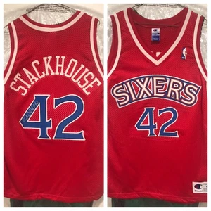 Jerry Stackhouse Signed Vintage Sixers Authentic Jersey (Beckett LOA) - Picture 1 of 7