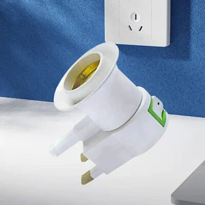 3 Pin UK Plug 13A E27 Base LED Light Holder Bulb Adapter Socket Switch 230V NEW - Picture 1 of 14