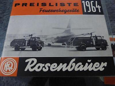 Rarität Preilsiste - Katalog 1964 Feuerwehrgeräte Rosenbauer  • 100€