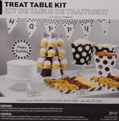 27pc Treat Table Kit Black/White - Image 1 of 2