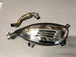 Vespa GTS 300 Original Auspuff mit Blende und Verbindungsrohr - Bild 1 von 2