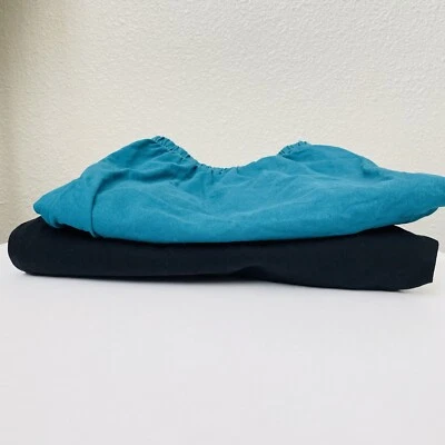 Denim 24/7 Woman Within Plus Sz 26W Teal Black Stretch Casual Spring Pants Lot - Image 1 of 4