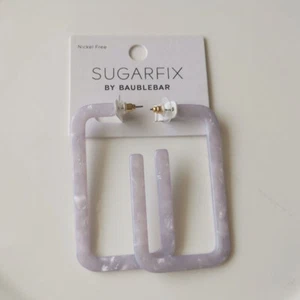 Neu Sugarfix Harz Quadratischer Reifen Ohrringe Geschenk Mode Frauen Party Urlaub Schmuck - Bild 1 von 3