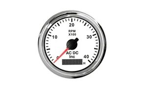 Diesel Tack 4000 RPM Tachometer with Digital Engine Hours Magnetic Pick-up - Picture 1 of 1