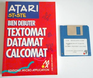 Bien debuter TEXTOMAT DATAMAT CALCOMAT LIVRE + LOGICIELS ATARI ST / STE 520 1040 - Zdjęcie 1 z 2