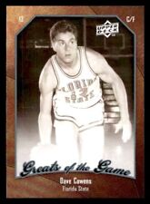 2009  Upper Deck Greats of the Game #58 Dave Cowens Florida State Seminoles