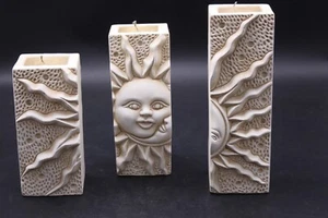 Set of 3 Ceramic Candle Holders that Form Two Different Scenes When Put Together - Picture 1 of 4