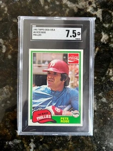1981 Topps Coca-Cola #8 Pete Rose SGC 7.5 PHILLIES REDS HIT KING! - Picture 1 of 2