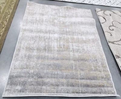 Поврежденный ковер-переплет CREME/GOLD 4 фута x 6 футов, сниженная цена 1172737430 ADR207A-4 - Изображение 1 из 4