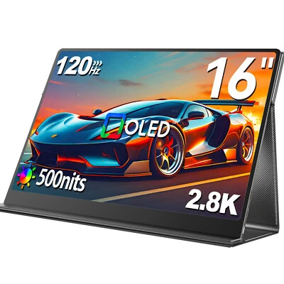 Newsoul 16" 2880x1800 Portable Monitor 120HZ Gaming Monitor OLED 100% DCI-P3