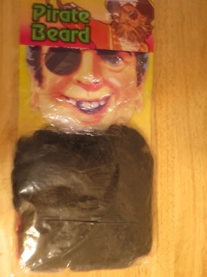 Plush Beard Pirate Costume Accessory Black Halloween - Image 1 of 3