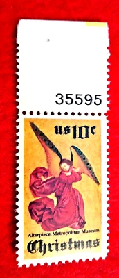 SCOTT # 1550  - ONE PLAYE # TEN CENT ANGEL STAMP - 1974  - VF  - OG  - MNH - Image 1 of 2
