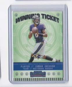 LAMAR JACKSON 2020 PANINI CONTENDERS FOOTBALL WINNING TICKET INSERT-SHIPS FREE - Picture 1 of 23