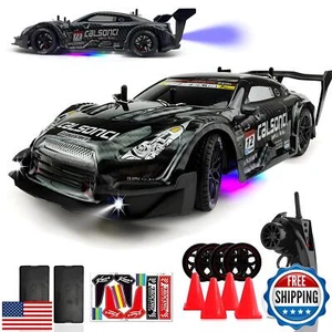 HTURCCOP 1:16 RC Drift Car 2.4GHz Spray 4WD LED Lights 30+KM/H High Speed Rem - Picture 1 of 5