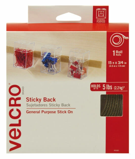 ‎VELCRO Hook and Loop Tape - Beige, 15ft x 3/4in