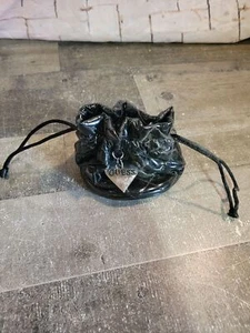 Mini guess black pull string bag heart accessory - Picture 1 of 6