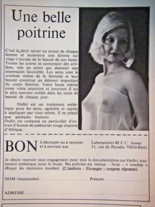 PUBLICITÉ DE PRESSE 1979 UNE BELLE POITRINE LABORATOIRE M.F.C. JUMER - SEINS - Picture 1 of 1