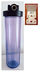 Big Fat 20" Clear Whole House Water Filter System (1"Port) + Mounting Bracket - Picture 1 of 5