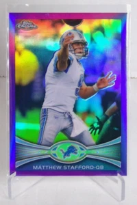 Matthew Stafford 2012 Topps Chrome Purple Refractor 381/499 Lions #126 Rams - Picture 1 of 2