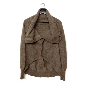 All Saints Irina Alpaca Knit Avant-Garde Cardigan Sweater Size 36 6 Beige - Picture 1 of 6