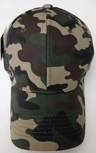Mütze Camouflage Blanko schwarz braun hellbraun grün Baumwolle Acryl 6 Panel verstellbar - Bild 1 von 11