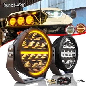 BraveWAY 2pcs 7" LED Work Light DRL Driving Spot Pods Fog Lamp for Toyota Isuzu - Picture 1 of 15