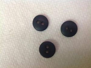 NEW 25 PC PKG 3/8 INCH BLACK DULL FINISH BUTTONS - Picture 1 of 2