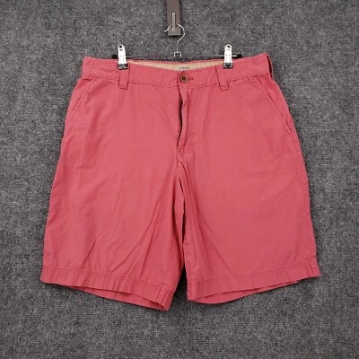 Izod Shorts Mens 34 Red Saltwater Stretch Chino Flat Front Bermuda Preppy Casual - Image 1 of 4