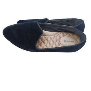 Birdies Flats Black Velvet Heron Loafers Womens US 9.5 Smoking Slippers - Picture 1 of 15