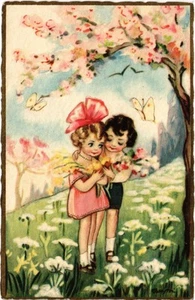 CHIOSTRI ART NOUVEAUX ARTISTA FIRMATO 12x Cartoline d'epoca (L5620) - Foto 1 di 12