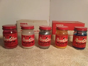 Vintage Pactra Hot Fuel Proof Aero Gloss Dope 3 1/2 oz Jars 5 Colors NOS - Picture 1 of 38