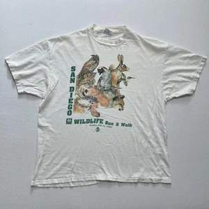 Camisa De Colección San Diego Wildlife Run Walk Para Hombres XL Animales Gráfico Años 90 Camiseta 1992 - Imagen 1 de 12