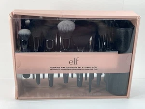 e.l.f. Ultimate Makeup Brush Set & Travel Roll, 17-Piece Brush Kit, Brushes For - Picture 1 of 10