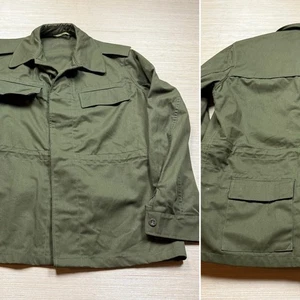 Vintage Army Surplus HBT Jacket M65 Field Flap Pockets Back Olive Medium - Picture 1 of 15