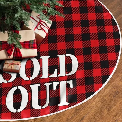 AVOIN colorlife Gingerbread Man Candy Christmas Tree Skirt 36 Inch - Image 1 of 4