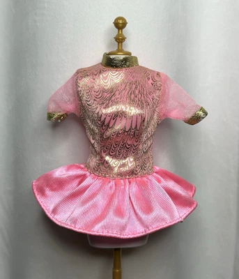 Top/blusa vintage *Barbie* rosa neón y dorado años 90 Foto 1 de 4