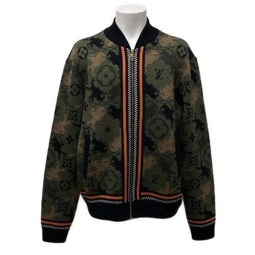 LOUIS VUITTON（LV） Bomber in lana jacquard originale LOUIS VUITTON RM242M CVU HRN84W verde fucile 