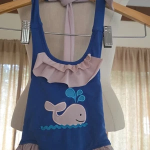 SMOCKED or NOT - Baby girl bathing suit - Size 9 mon. - whale - Picture 1 of 4