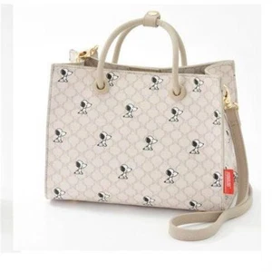 Bolso de Mano Snoopy 70 Aniversario 2 Vías Blanco Shimamura Cuero Sintético - Imagen 1 de 1