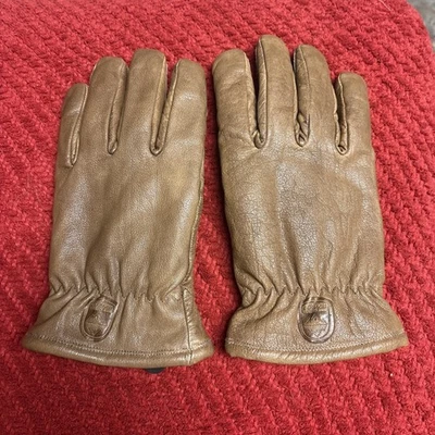 Guantes de moto de montar de cuero caqui diseño Olympia "1942" de colección para hombre: forrados de lana  Foto 1 de 4