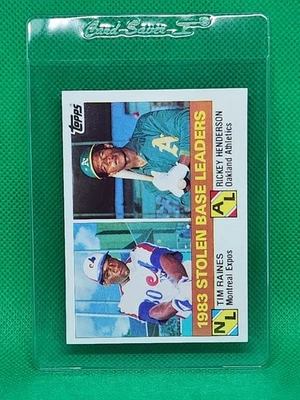 ⚾1984 TOPPS Baseball #134 Henderson Raines⚾ Stolen Base Leaders ~ MINT - Image 1 of 2
