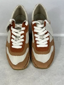 Clarks Schuhe Jungen Größe 2 Craft Run Toro Wildleder Turnschuhe Sandstein Kombi gepolstert - Bild 1 von 9