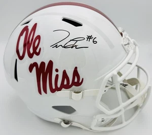 TRINIDAD CHAMBLISS SIGNED OLE MISS REBELS FULL SIZE REP HELMET AUTOGRAPH BAS J69 - Picture 1 of 3