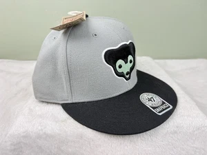 Cubs '47 Snapback Hat Cooperstown Bear Logo Gray Mint Black Retro Rare NWT - Picture 1 of 12