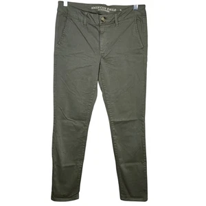 American Eagle Outfitters Olive Green Super Stretch X Chino Pants Size 6 - Picture 1 of 12